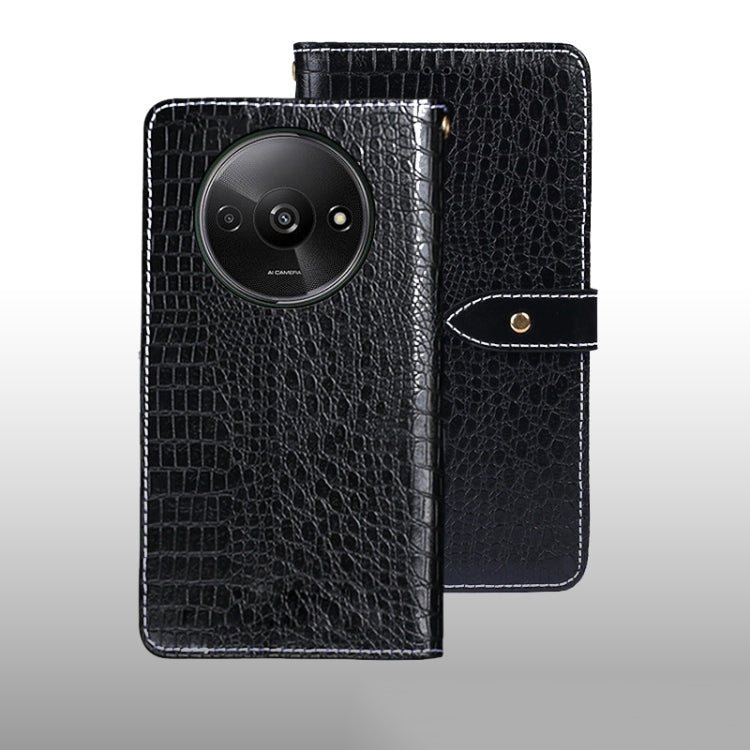 idewei Crocodile Texture Leather Phone Case, For Xiaomi Redmi A3 4G, For Xiaomi Redmi Note 13 Pro 4G, For Xiaomi Redmi Note 13 4G Global, For Xiaomi Poco X6 Pro 5G, For Xiaomi Poco X6 5G, For Xiaomi Redmi Note 13 5G