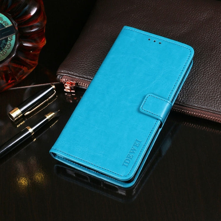 For vivo X100 idewei Crazy Horse Texture Leather Phone Case(Sky Blue)
