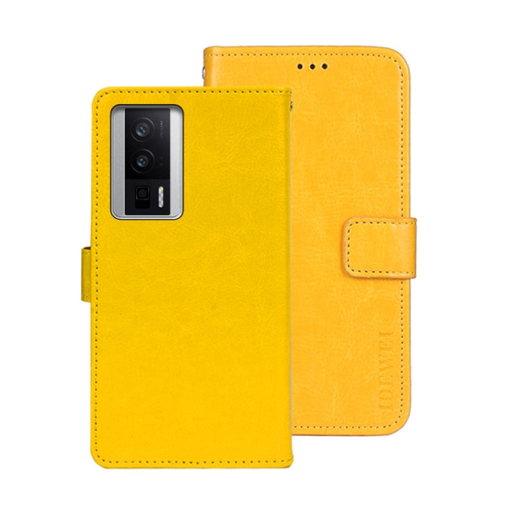 idewei Crazy Horse Texture Leather Phone Case, For Xiaomi Poco F5 Pro 5G, For Xiaomi Redmi Note 12S, For Xiaomi Redmi Note 12 4G Global