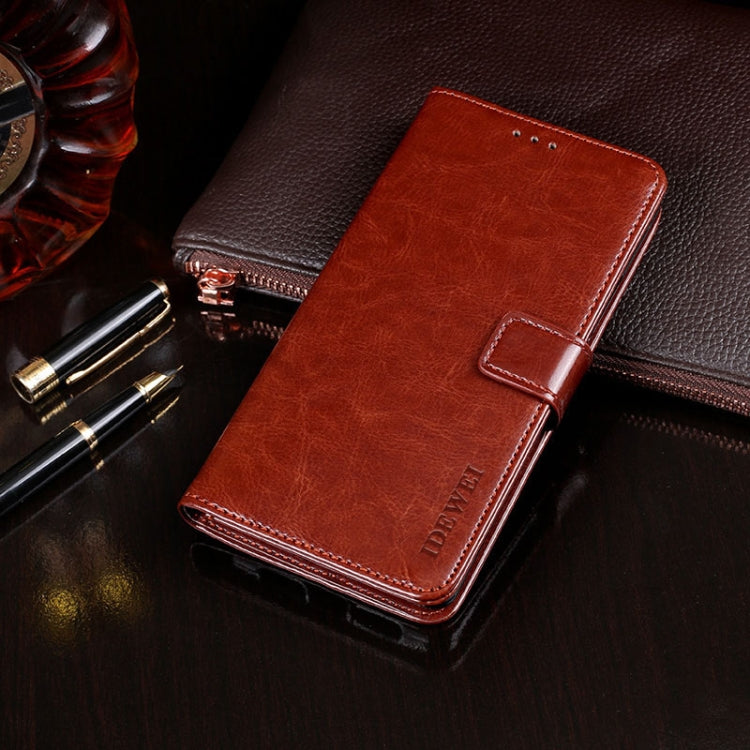 For Xiaomi 13T / 13T Pro idewei Crazy Horse Texture Leather Phone Case(Brown)