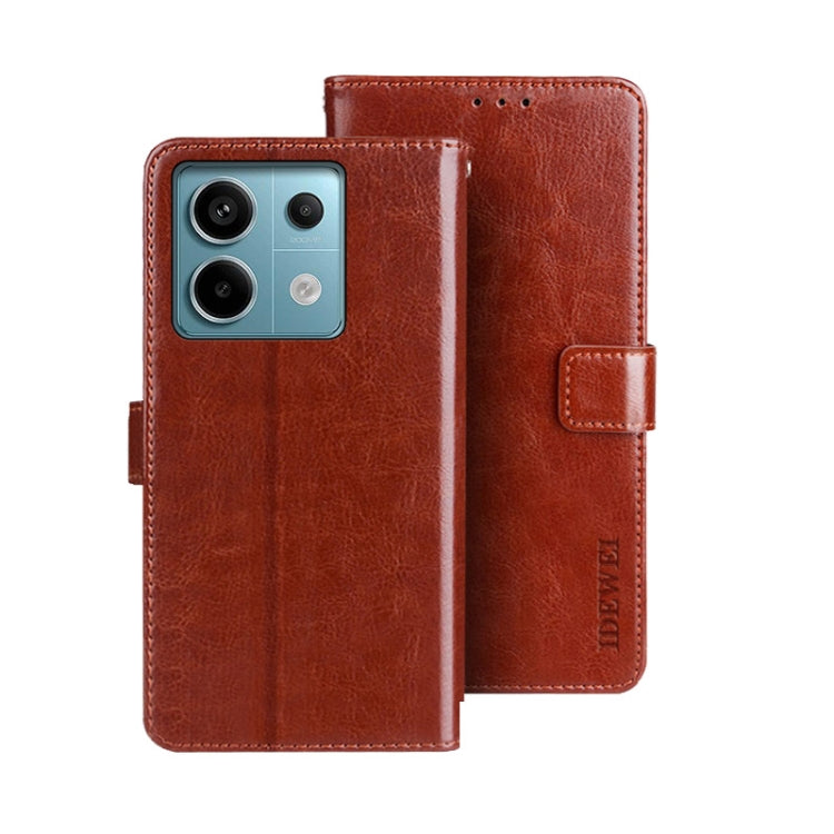 idewei Crazy Horse Texture Leather Phone Case, For Xiaomi Redmi 13C, For Xiaomi Redmi Note 13 Pro+ 5G, For Xiaomi Redmi Note 13 Pro 5G