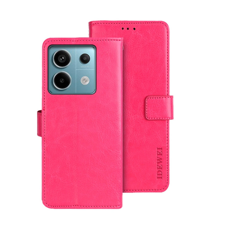 idewei Crazy Horse Texture Leather Phone Case, For Xiaomi Redmi 13C, For Xiaomi Redmi Note 13 Pro+ 5G, For Xiaomi Redmi Note 13 Pro 5G