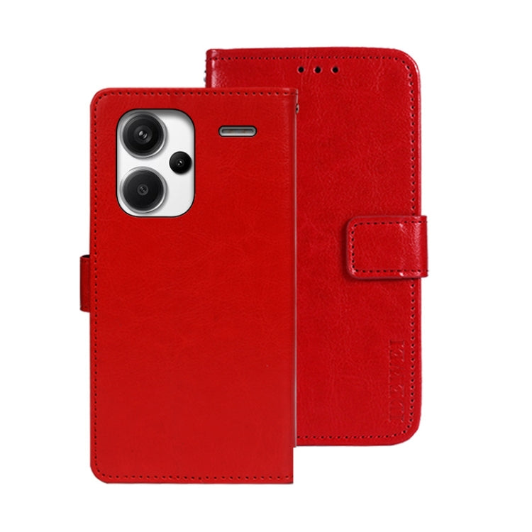 idewei Crazy Horse Texture Leather Phone Case, For Xiaomi Redmi 13C, For Xiaomi Redmi Note 13 Pro+ 5G, For Xiaomi Redmi Note 13 Pro 5G