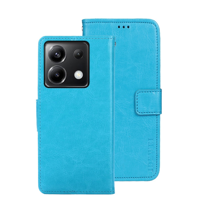 idewei Crazy Horse Texture Leather Phone Case, For Xiaomi Poco X6 Pro 5G, For Xiaomi Poco X6 5G, For Xiaomi Redmi Note 13 5G