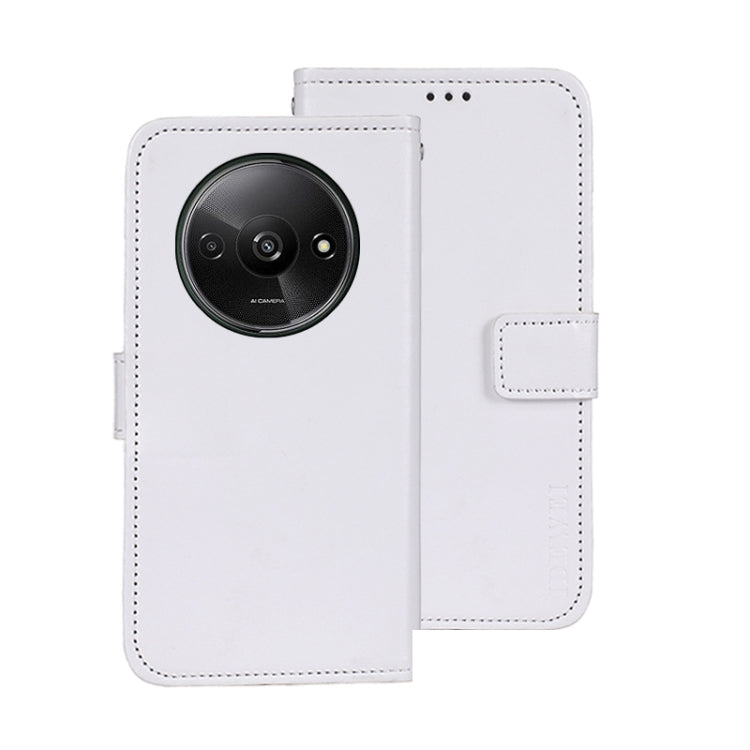 For Xiaomi Redmi A3 4G idewei Crazy Horse Texture Leather Phone Case(White)