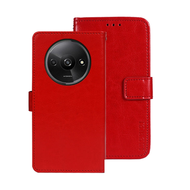 idewei Crazy Horse Texture Leather Phone Case, For Xiaomi Redmi A3 4G, For Xiaomi Redmi Note 13 Pro 4G, For Xiaomi Redmi Note 13 4G Global