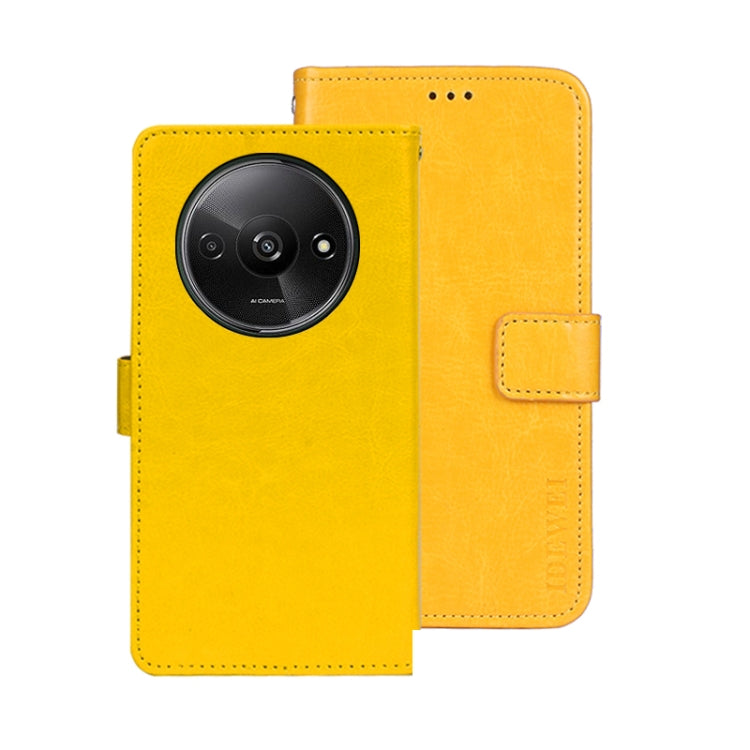 idewei Crazy Horse Texture Leather Phone Case, For Xiaomi Redmi A3 4G, For Xiaomi Redmi Note 13 Pro 4G, For Xiaomi Redmi Note 13 4G Global