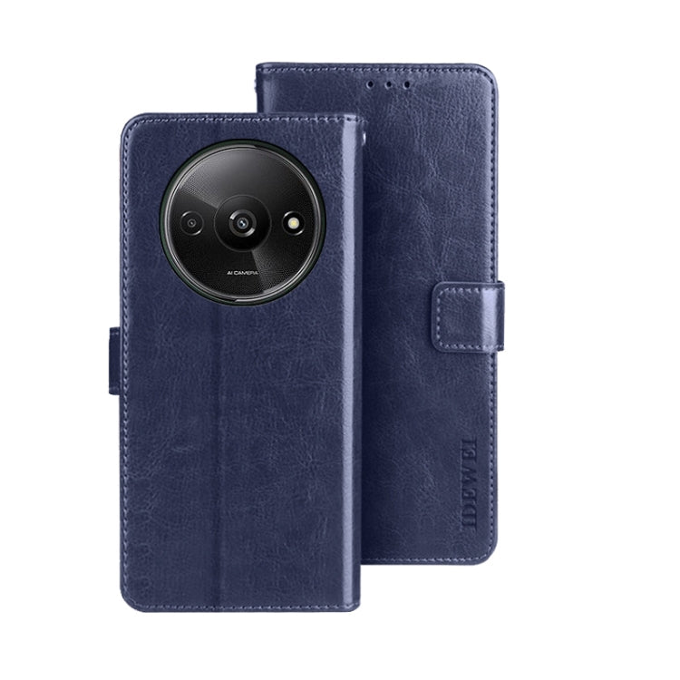 idewei Crazy Horse Texture Leather Phone Case, For Xiaomi Redmi A3 4G, For Xiaomi Redmi Note 13 Pro 4G, For Xiaomi Redmi Note 13 4G Global
