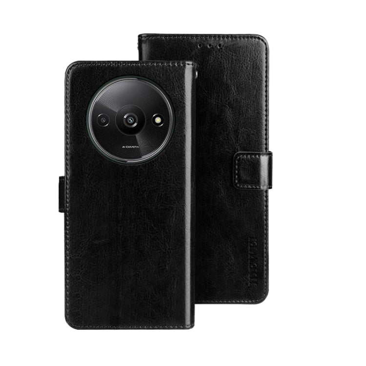idewei Crazy Horse Texture Leather Phone Case, For Xiaomi Redmi A3 4G, For Xiaomi Redmi Note 13 Pro 4G, For Xiaomi Redmi Note 13 4G Global
