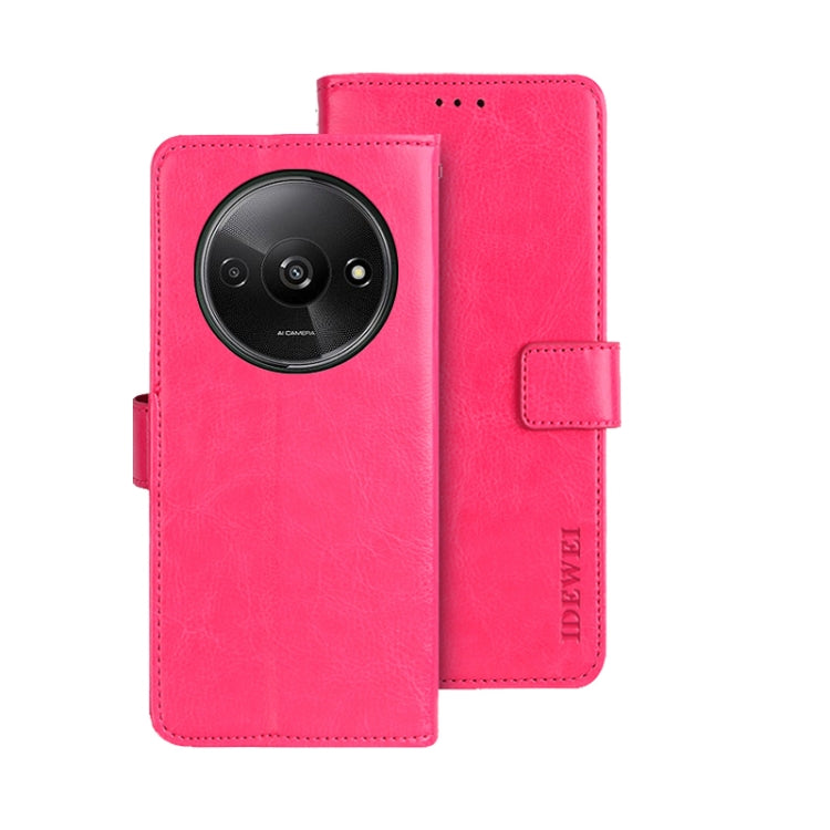 idewei Crazy Horse Texture Leather Phone Case, For Xiaomi Redmi A3 4G, For Xiaomi Redmi Note 13 Pro 4G, For Xiaomi Redmi Note 13 4G Global