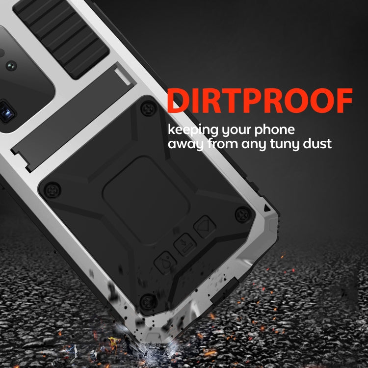 For Samsung Galaxy S20 Plus R-JUST Waterproof Shockproof Dustproof Metal + Silicone Protective Case(Silver)