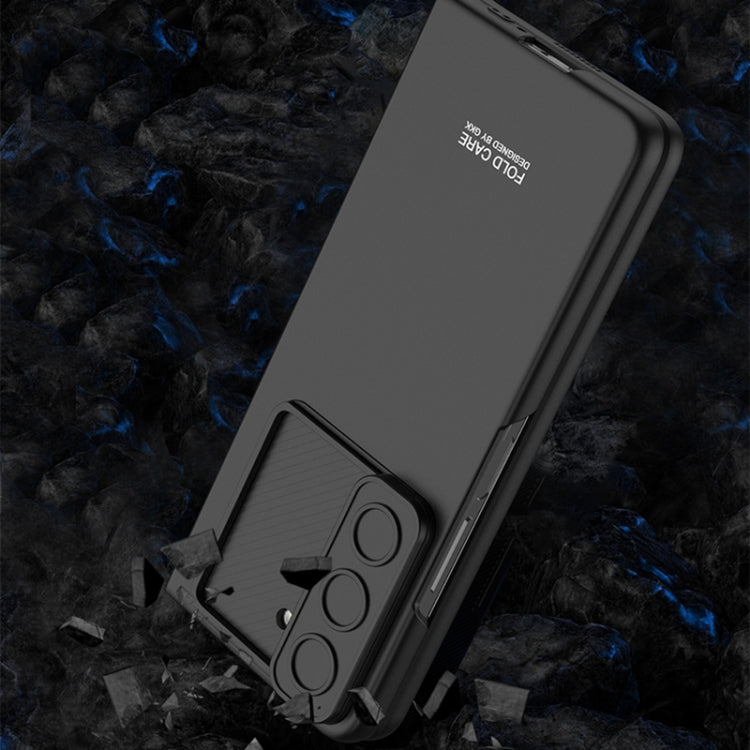 For Samsung Galaxy Z Fold5 GKK Integrated Ultra-thin Sliding Camshield Flip Phone Case(Silver)