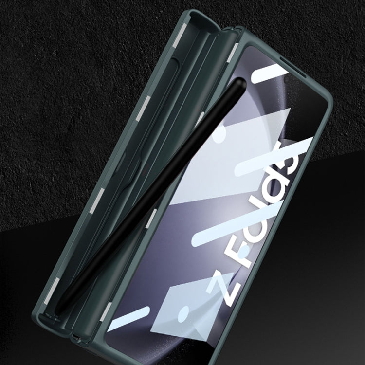 For Samsung Galaxy Z Fold5 GKK Integrated Magnetic Full Coverage Phone Flip Case with Pen Box(Black)