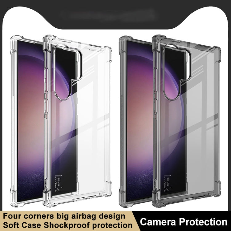 For Samsung Galaxy S24 Ultra 5G imak Shockproof Airbag TPU Phone Case(Transparent Black)