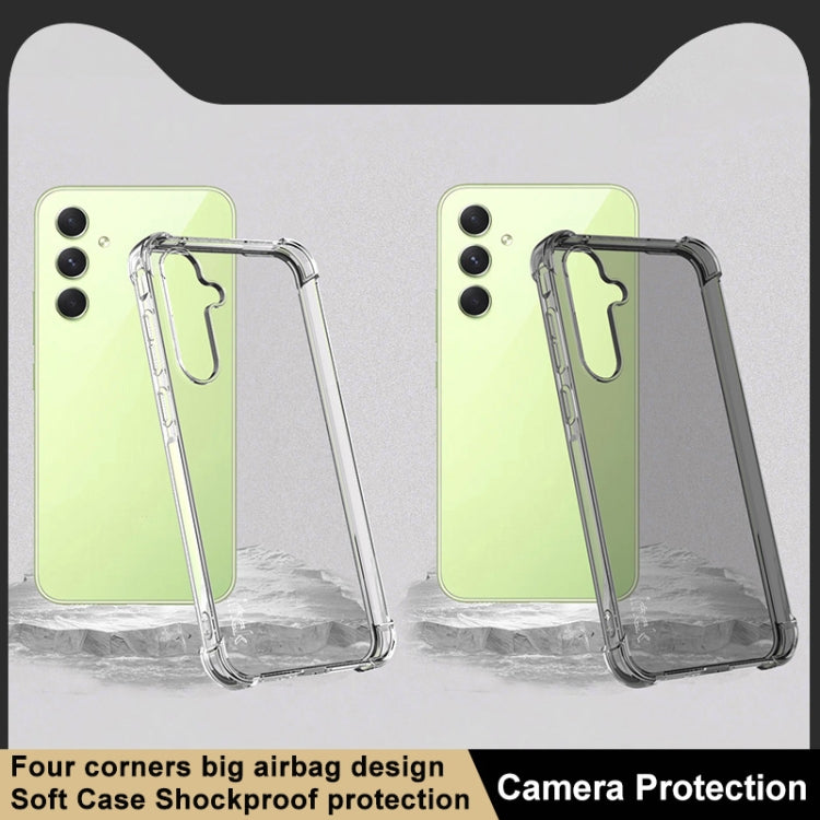 For Samsung Galaxy A35 5G imak Shockproof Airbag TPU Phone Case(Transparent Black)