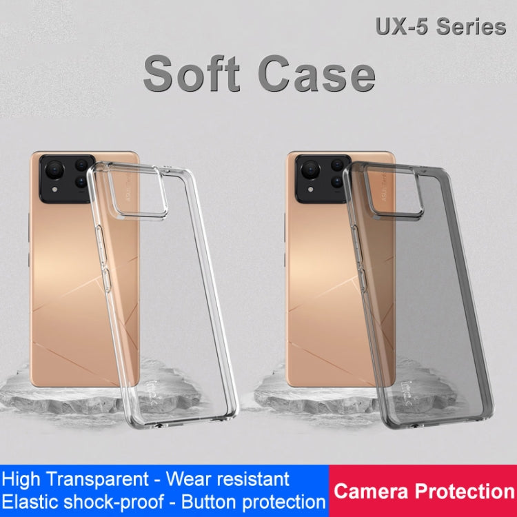 For Asus Zenfone 11 Ultra 5G imak UX-5 Series Transparent Shockproof TPU Protective Case(Transparent Black)