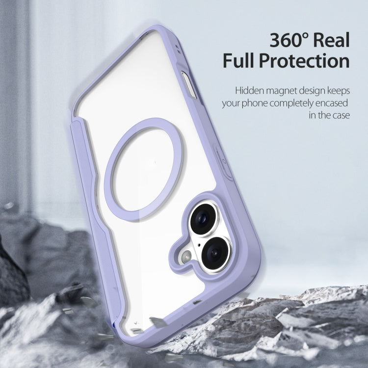 For iPhone 16 Plus DUX DUCIS Skin X Pro Series Magsafe PC + TPU Phone Leather Case(Purple)
