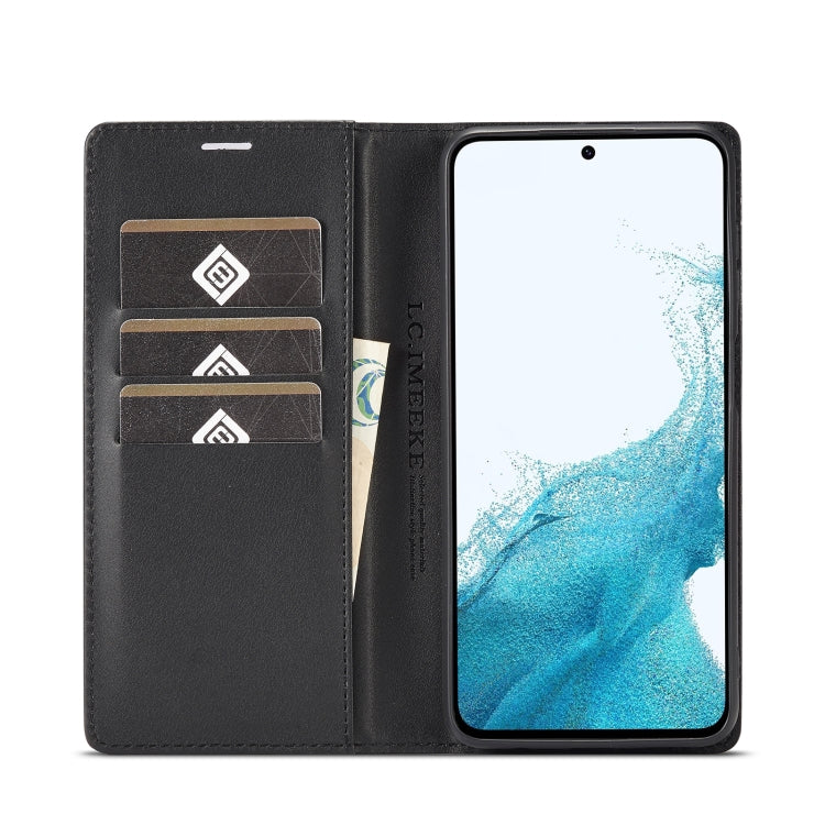 For Samsung Galaxy A15 5G LC.IMEEKE Carbon Fiber Leather Phone Case(Vertical Black)