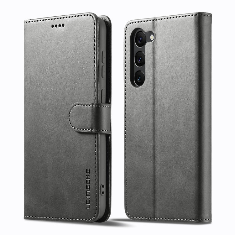 For Samsung Galaxy S24+ 5G LC.IMEEKE Calf Texture Leather Phone Case(Grey)