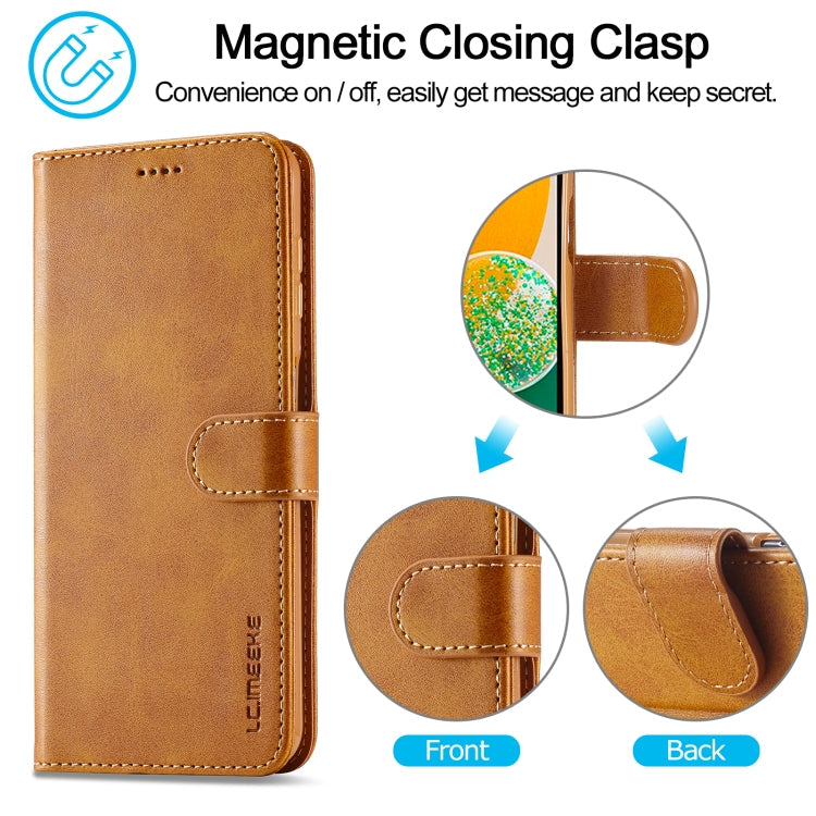 For Samsung Galaxy A15 5G LC.IMEEKE Calf Texture Leather Phone Case(Brown)