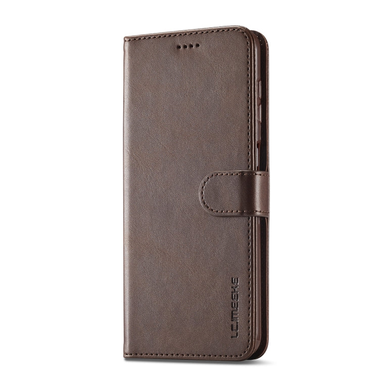 For Samsung Galaxy A55 5G LC.IMEEKE Calf Texture Leather Phone Case(Coffee)