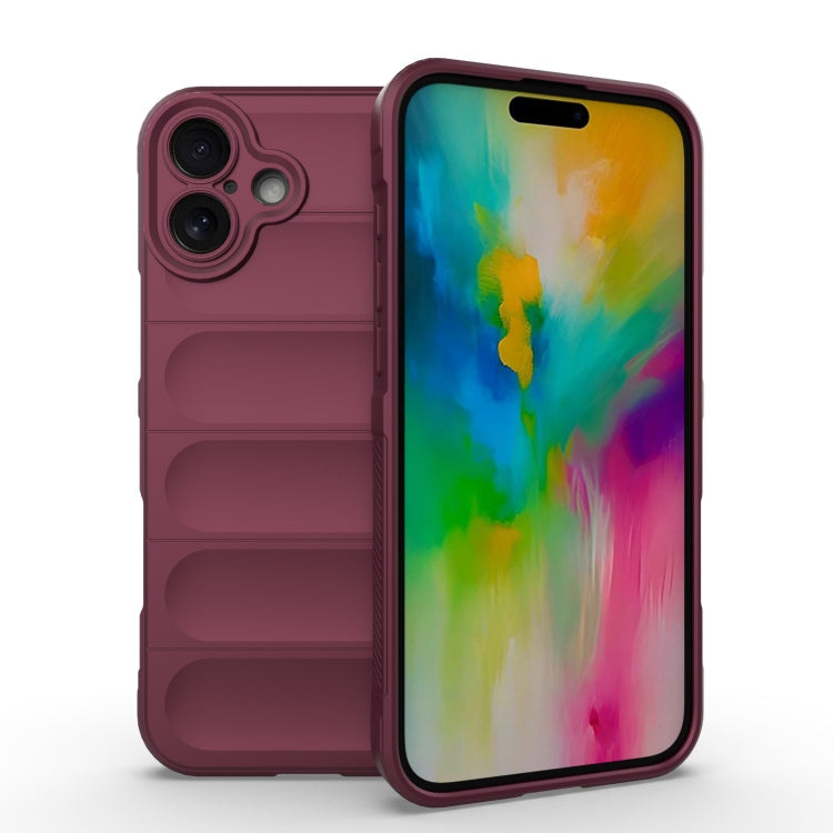 Magic Shield TPU + Flannel Phone Case, For iPhone 16 Pro, For iPhone 16 Plus