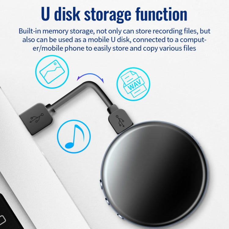 JNN M29 Portable Noise Reduction Smart Voice Control Magnetic Recorder, Memory:16GB