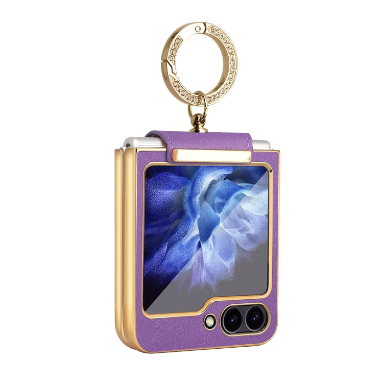 Colorful PU Phone Case with Ring Holder, For Samsung Galaxy Z Flip7 FE / Flip6, For Samsung Galaxy Z Flip7 5G, For Samsung Galaxy Z Flip5