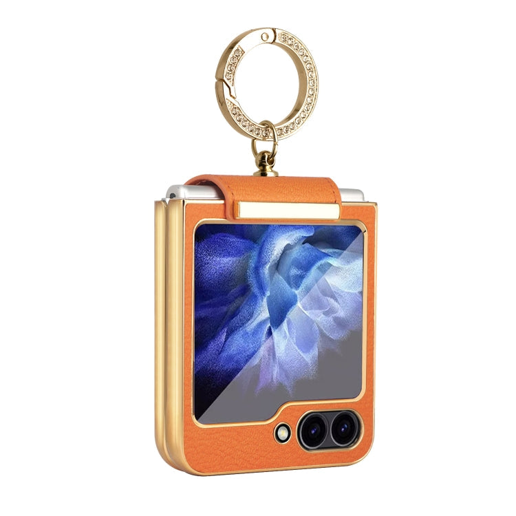 Colorful PU Phone Case with Ring Holder, For Samsung Galaxy Z Flip7 FE / Flip6, For Samsung Galaxy Z Flip7 5G, For Samsung Galaxy Z Flip5