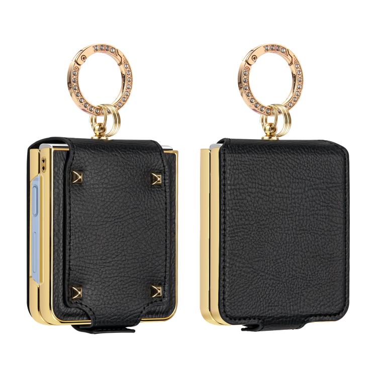 Colorful PU Phone Case with Ring Holder, For Samsung Galaxy Z Flip7 FE / Flip6, For Samsung Galaxy Z Flip7 5G, For Samsung Galaxy Z Flip5