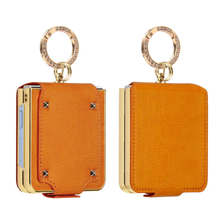Colorful PU Phone Case with Ring Holder, For Samsung Galaxy Z Flip7 FE / Flip6, For Samsung Galaxy Z Flip7 5G, For Samsung Galaxy Z Flip5
