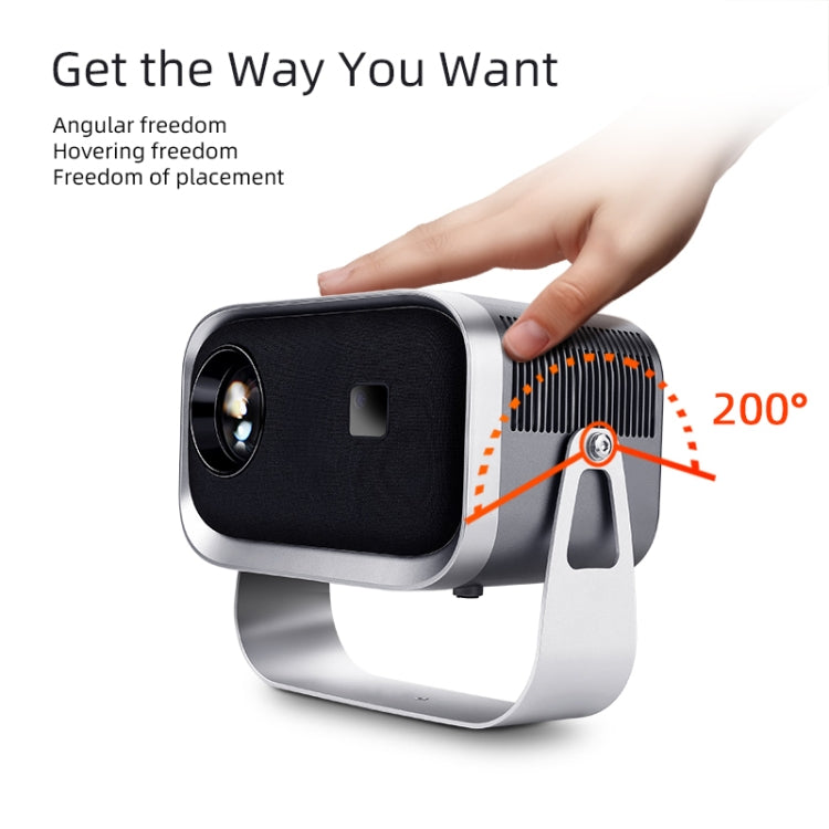 AUN A003 1280x720P 150 Lumens Same Screen Version Portable Home Theater LED HD Digital Projector, US Plug(Grey)