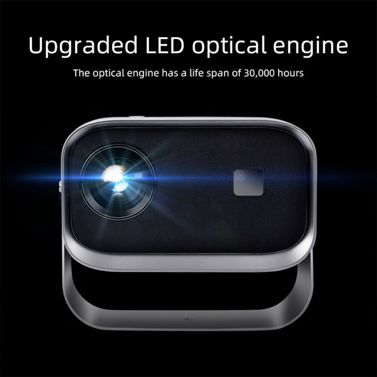 AUN A003 1280x720P 150 Lumens Same Screen Version Portable Home Theater LED HD Digital Projector, UK Plug(Grey)