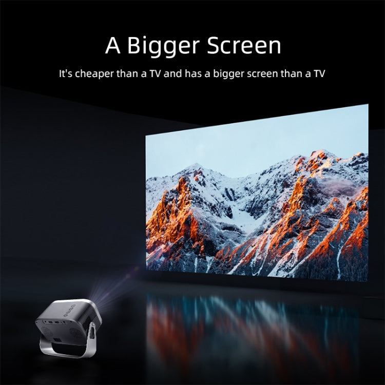 AUN A003 1280x720P 150 Lumens Same Screen Version Portable Home Theater LED HD Digital Projector, UK Plug(Grey)