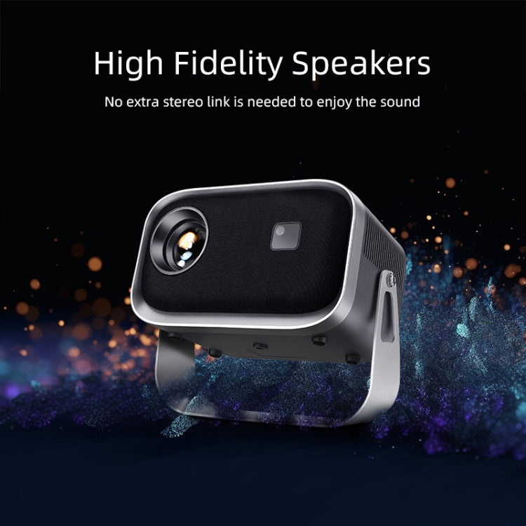 AUN A003 1280x720P 150 Lumens Same Screen Version Portable Home Theater LED HD Digital Projector, UK Plug(Grey)