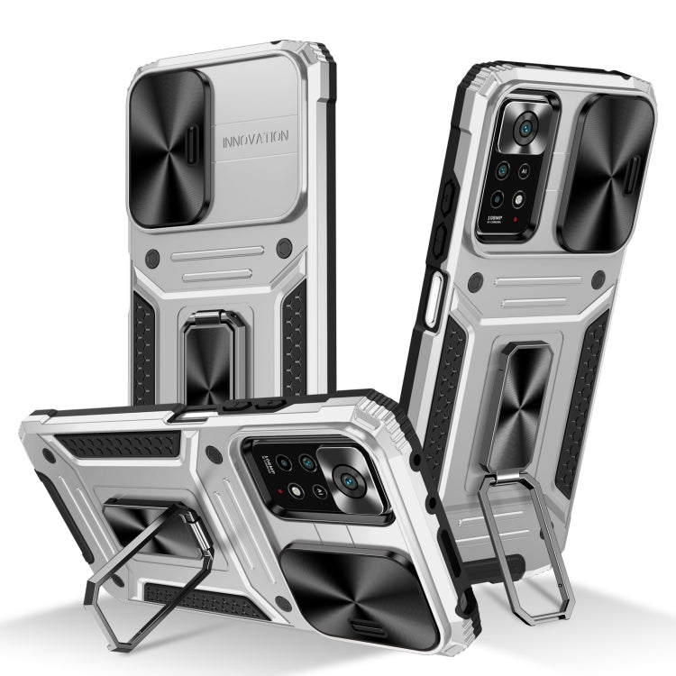 Camshield Robot TPU Hybrid PC Phone Case, For Redmi Note 12 4G / 5G Global, For Redmi Note 12 Pro Global, For Redmi Note 11 Pro 4G / 5G Global, For Redmi Note 11S Global