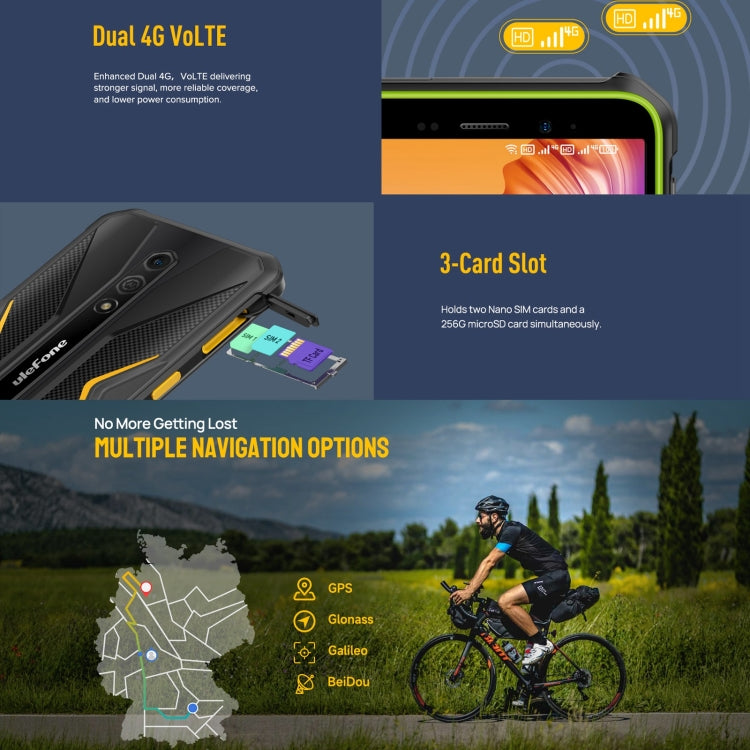 [HK Warehouse] Ulefone Armor X12 Pro, 4GB+64GB, IP68/IP69K Rugged Phone, 5.45 inch Android 15 MediaTek Helio G36 Octa Core, Network: 4G, NFC(Some Orange)