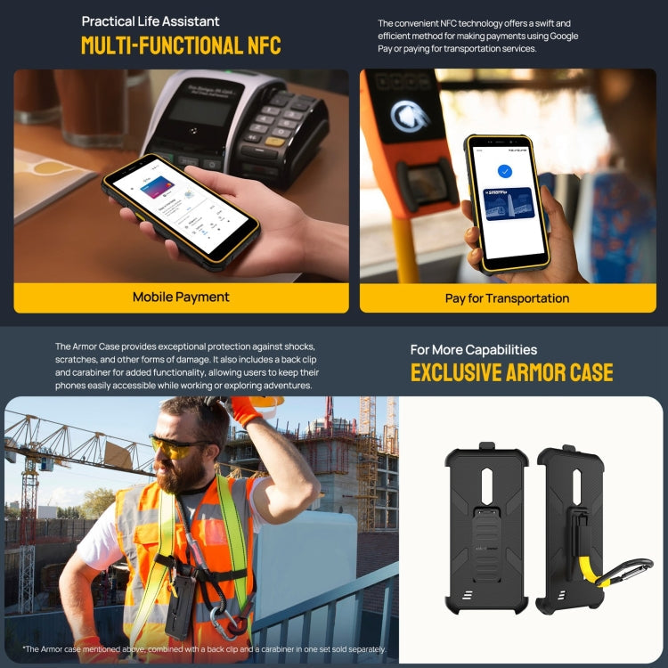 [HK Warehouse] Ulefone Armor X12 Pro, 4GB+64GB, IP68/IP69K Rugged Phone, 5.45 inch Android 15 MediaTek Helio G36 Octa Core, Network: 4G, NFC(Some Orange)