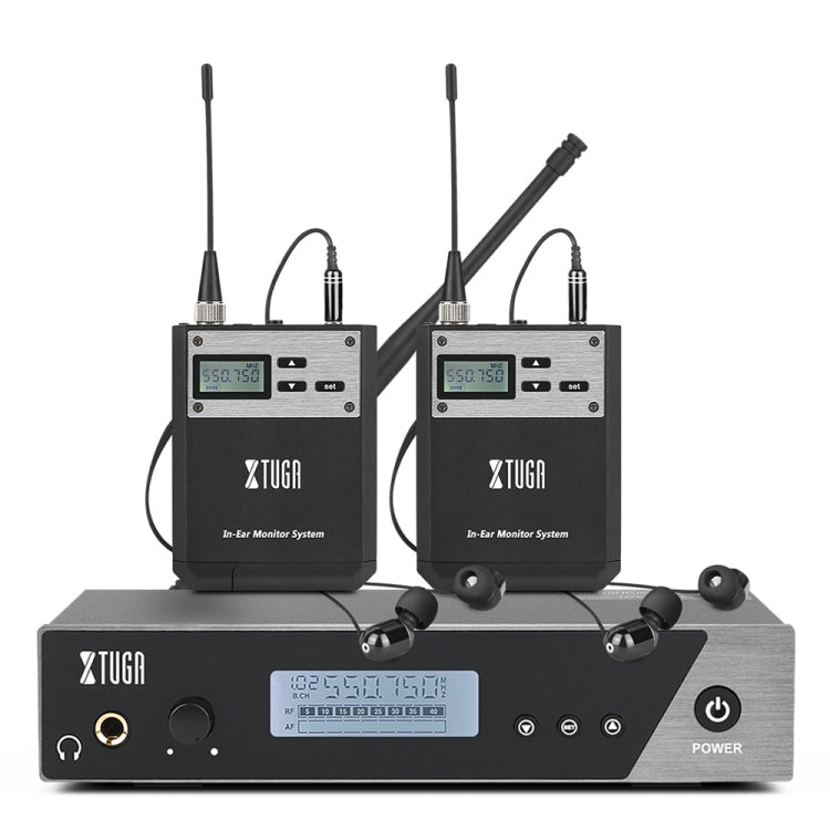 XTUGA  IEM1100 Professional Wireless In Ear Monitor System 2 BodyPacks(AU Plug)