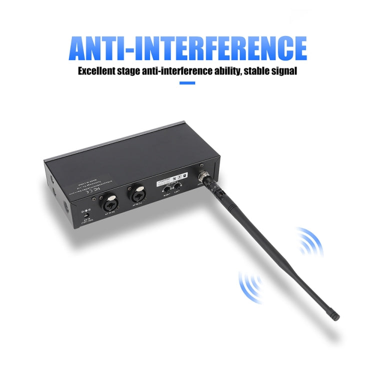 XTUGA  IEM1100 Professional Wireless In Ear Monitor System 1 BodyPacks(UK Plug)