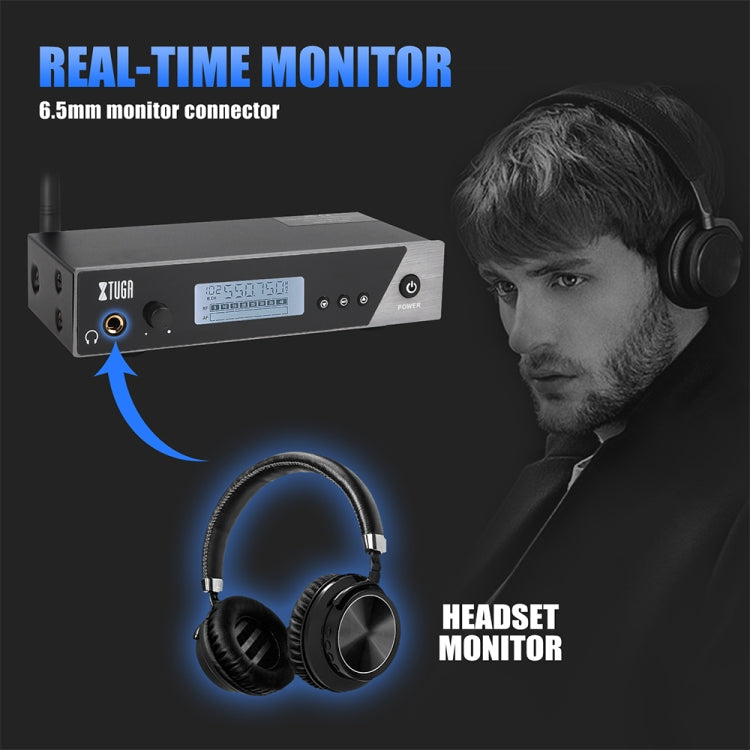 XTUGA  IEM1100 Professional Wireless In Ear Monitor System 2 BodyPacks(EU Plug)