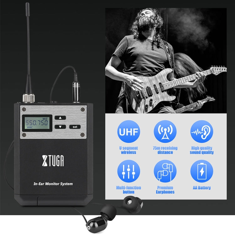 XTUGA  IEM1100 Professional Wireless In Ear Monitor System 5 BodyPacks(AU Plug)