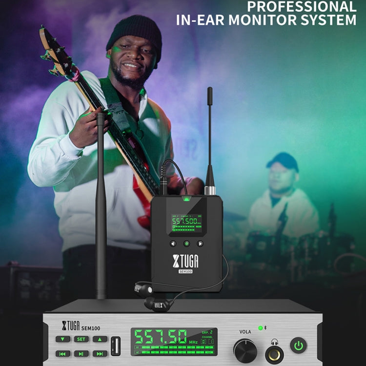 XTUGA SEM100 Professional Wireless In Ear Monitor System 1 BodyPacks(UK Plug)