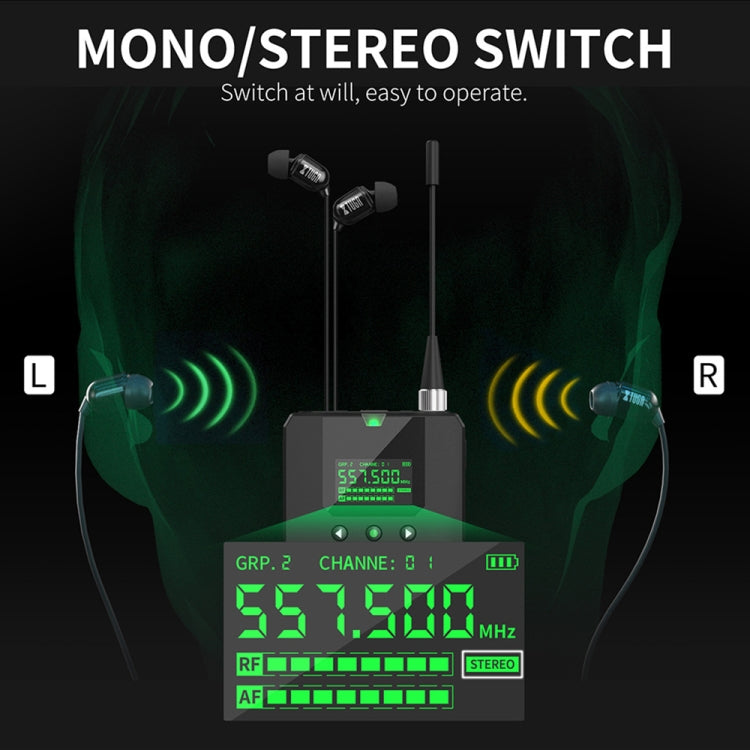 XTUGA SEM100 Professional Wireless In Ear Monitor System 2 BodyPacks(AU Plug)