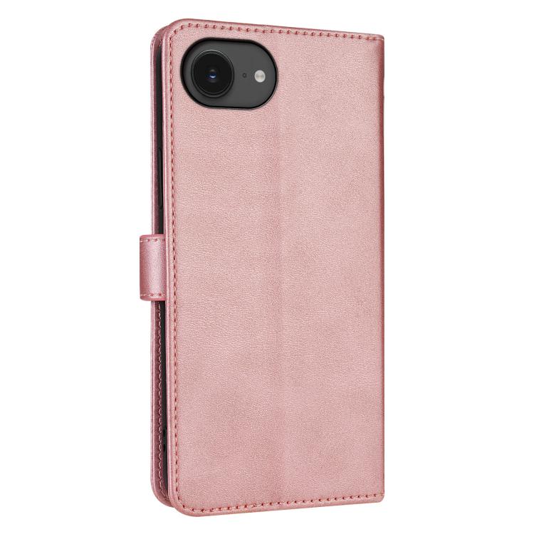 For iPhone 17e / 16e AZNS Skin Feel Calf Texture Flip Leather Phone Case(Rose Gold)