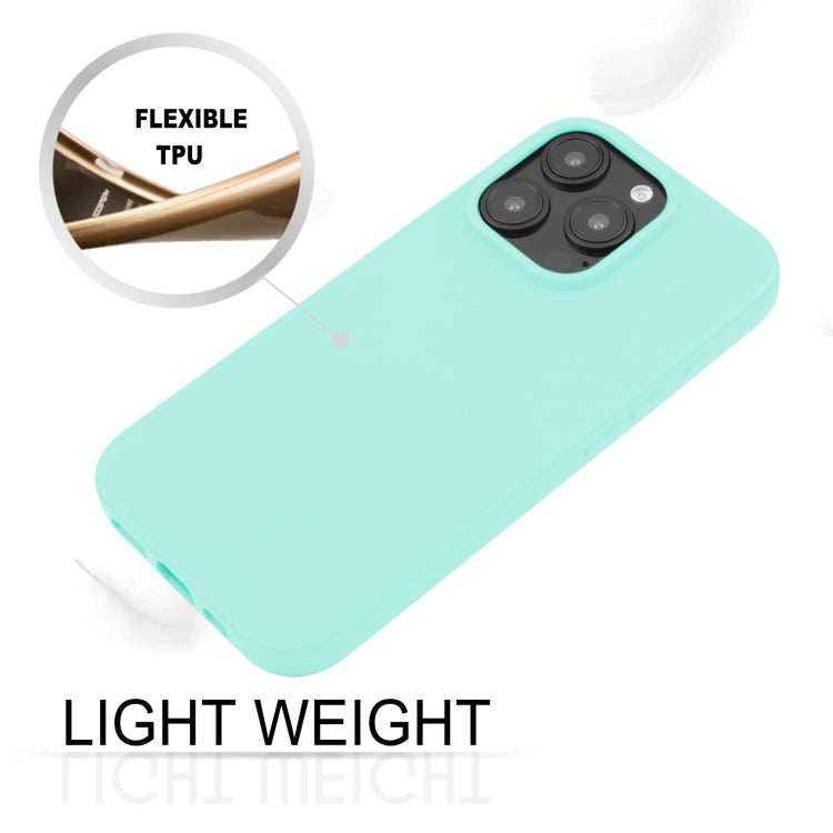 For iPhone 16 Pro Max GOOSPERY SOFT FEELING Liquid TPU Soft Phone Case(Mint Green)