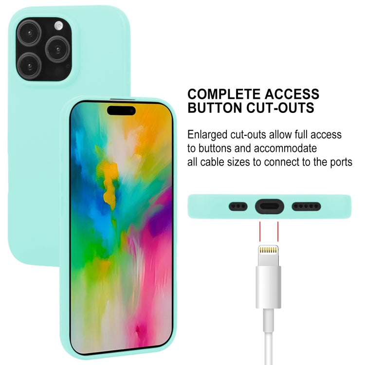 For iPhone 16 Pro Max GOOSPERY SOFT FEELING Liquid TPU Soft Phone Case(Mint Green)