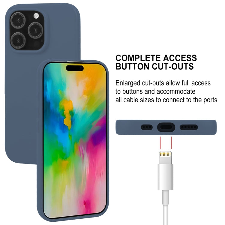 For iPhone 16 Pro Max GOOSPERY SOFT FEELING Liquid TPU Soft Phone Case(Dark Blue)