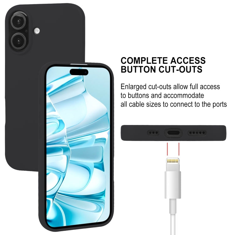 For iPhone 16 Plus GOOSPERY SOFT FEELING Liquid TPU Soft Phone Case(Black)