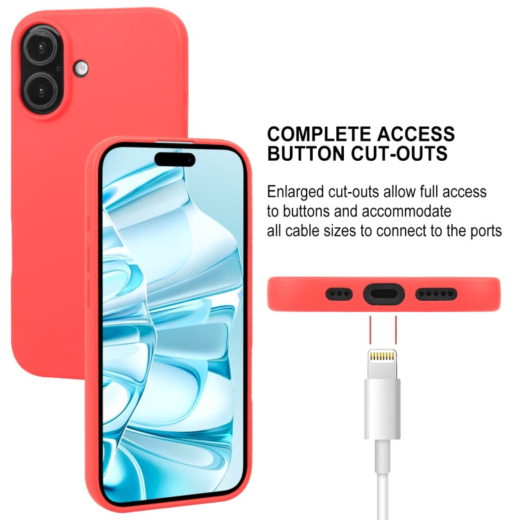 For iPhone 16 Plus GOOSPERY SOFT FEELING Liquid TPU Soft Phone Case(Red)